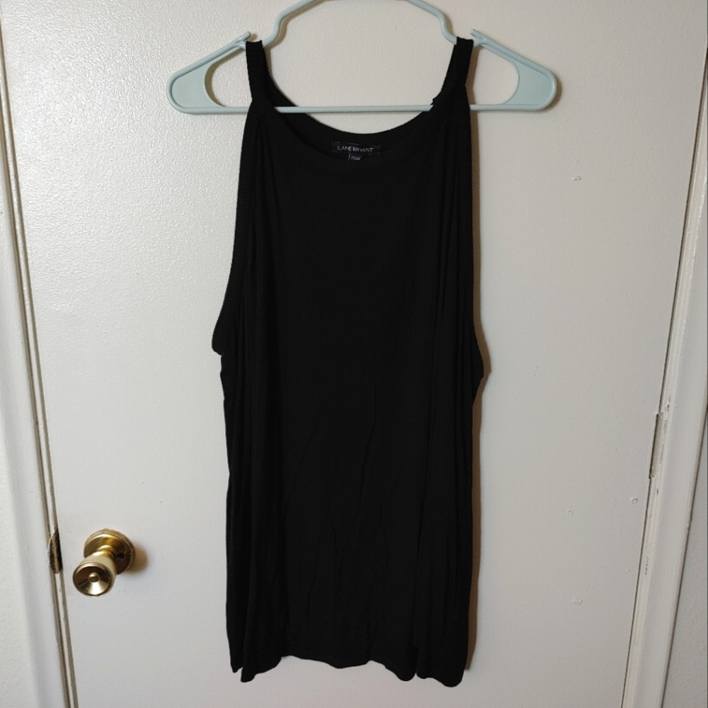 Lane Bryant black flowy sleeveless blouse